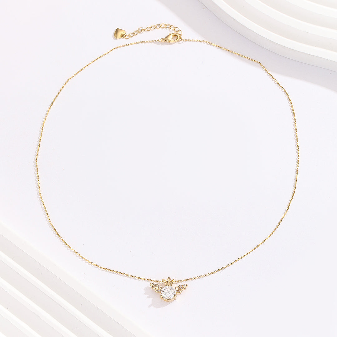 Heavenly Angel Wing Gold Pendant - Reet Pehal