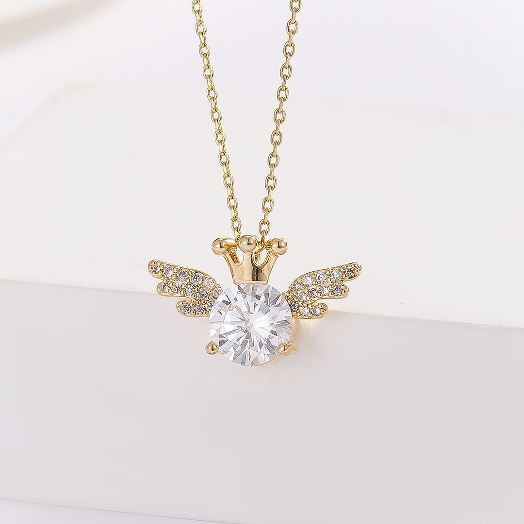 Heavenly Angel Wing Gold Pendant