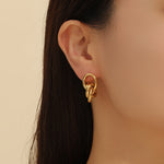 Load image into Gallery viewer, Interlocking Loop Luxe Earrings
