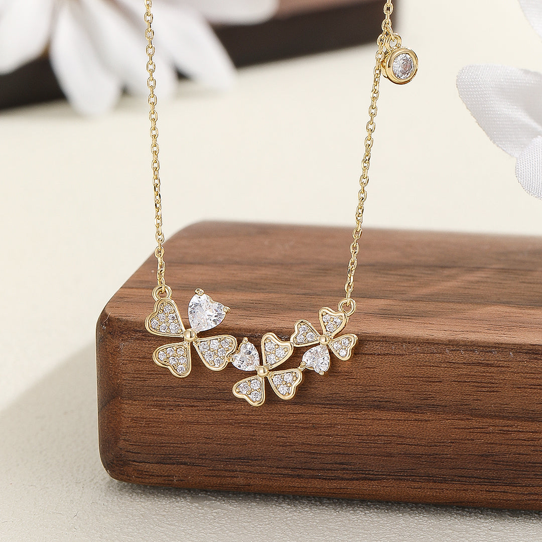 Trinity Blossom Gold Pendant - Reet Pehal