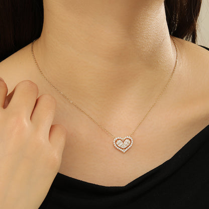 Unique Asymmetrical Heart  Charm Necklace - Reet Pehal