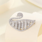 Load image into Gallery viewer, Adorable Baguette Crystal Swan Brooch - Reet Pehal
