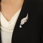 Load image into Gallery viewer, Brilliant Silver Wing Brooch - Reet Pehal
