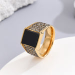 Load image into Gallery viewer, Luxe Noir Crystalized Ring
