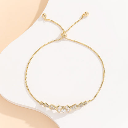 Sparkling Centerpiece Gold Bracelet
