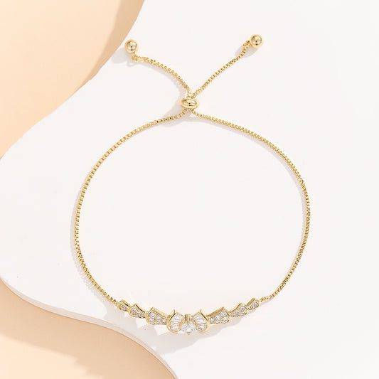 Sparkling Centerpiece Gold Bracelet