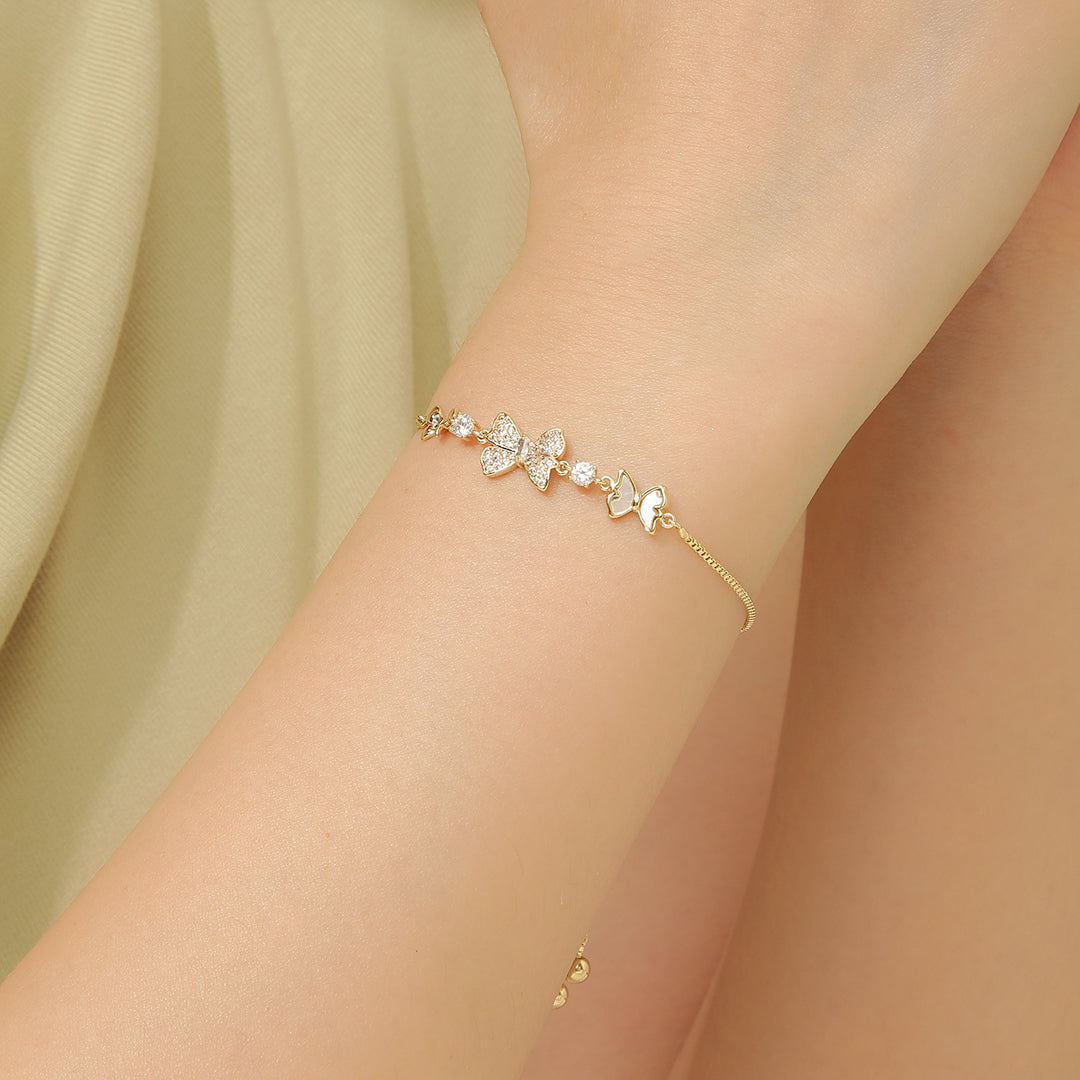 Breathtaking Gold Fluttering Beauty Bracelet - Reet Pehal