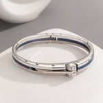 Load image into Gallery viewer, Stunning Azure Steel Cuff
