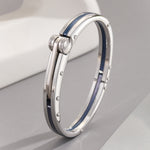 Load image into Gallery viewer, Stunning Azure Steel Cuff
