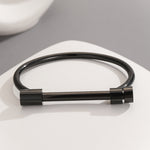 Load image into Gallery viewer, Minimalist Men&#39;s Noir Handcuff Bangle
