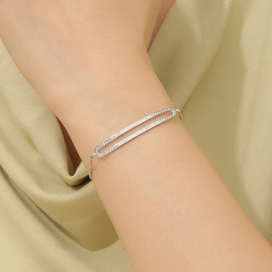 Shimmering Silver Bar Chain Bracelet - Reet Pehal