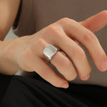 Load image into Gallery viewer, Sleek Silver Convex Ring
