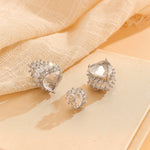 Load image into Gallery viewer, Pretty Silver Crystal Heart Studs - Reet Pehal
