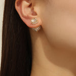 Load image into Gallery viewer, Pretty Golden Crystal Heart Studs - Reet Pehal
