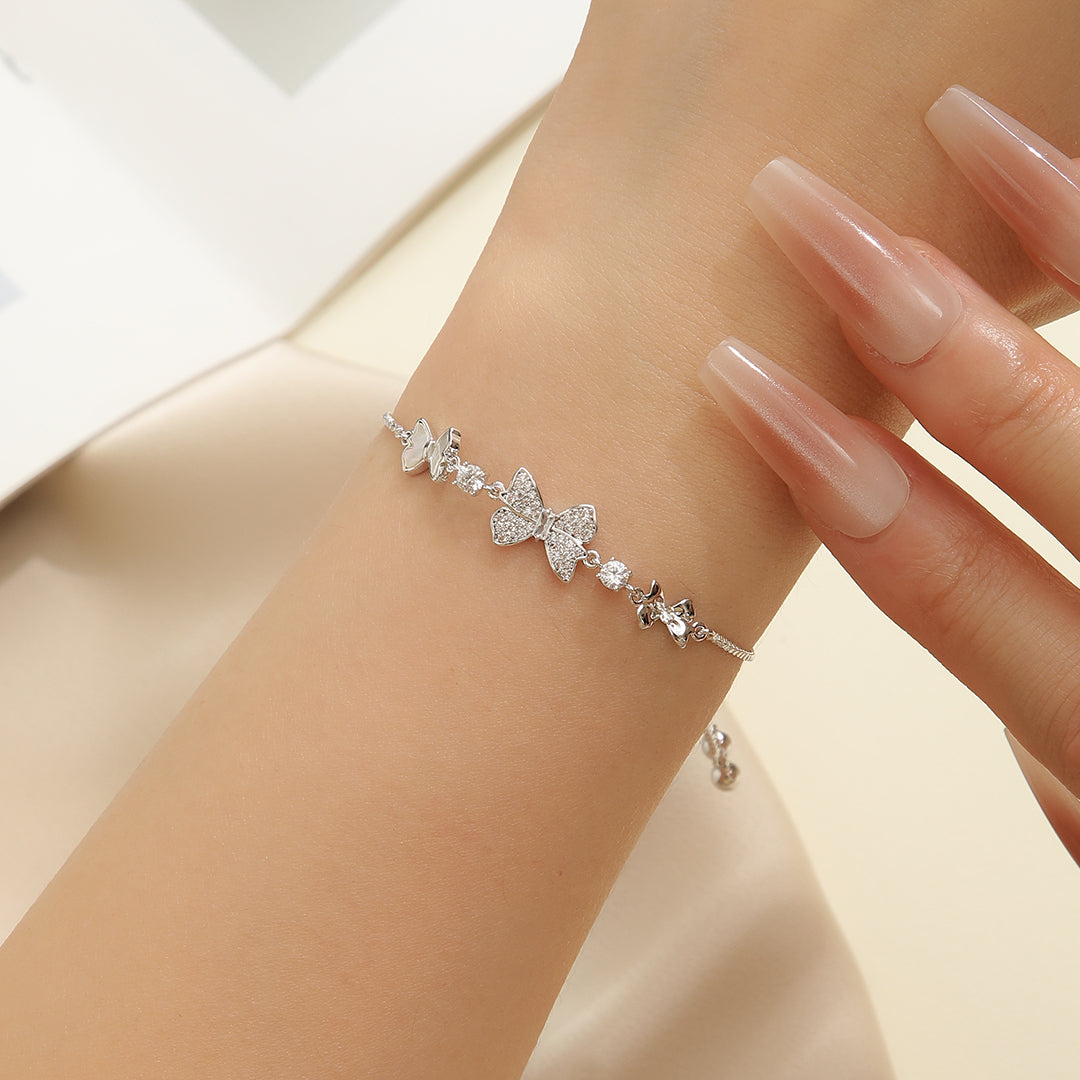 Breathtaking Silver Fluttering Beauty Bracelet