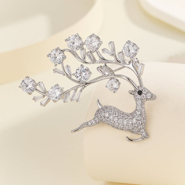 Crystal Leap Deer Brooch - Reet Pehal