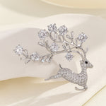 Load image into Gallery viewer, Crystal Leap Deer Brooch - Reet Pehal
