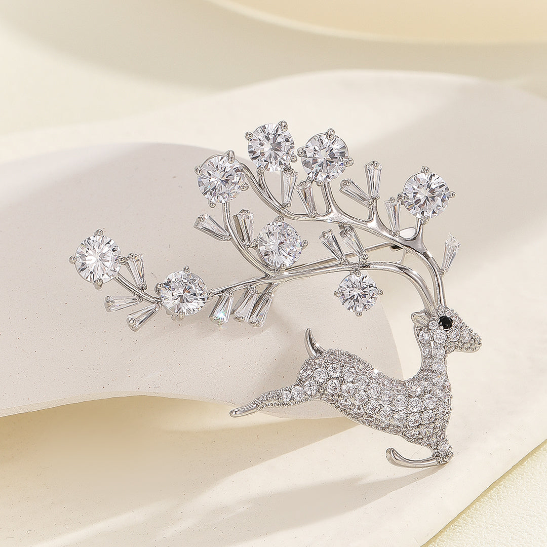 Crystal Leap Deer Brooch - Reet Pehal