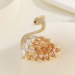 Load image into Gallery viewer, Stunning Sunset Peacock Brooch - Reet Pehal
