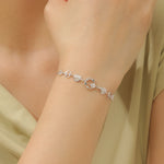 Load image into Gallery viewer, Graceful Silver Hearts Aglow Starry Bracelet - Reet Pehal
