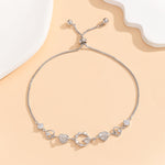 Load image into Gallery viewer, Graceful Silver Hearts Aglow Starry Bracelet - Reet Pehal
