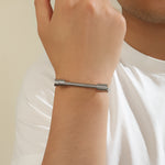 Load image into Gallery viewer, Minimalistic Men&#39;s Silver Handcuff Bangle
