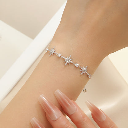 Luminous Silver Starfall Bracelet