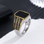 Load image into Gallery viewer, Captivating Monochrome Chic Inlay Ring
