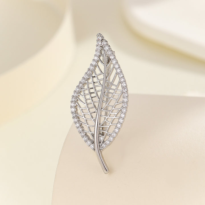 Enchanted Silver Leaf Brooch - Reet Pehal