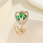 Load image into Gallery viewer, Enchanted Gold Tulip Brooch - Reet Pehal
