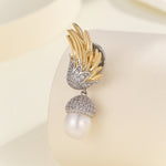 Load image into Gallery viewer, Stylized Feather Motif Brooch - Reet Pehal
