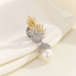 Load image into Gallery viewer, Stylized Feather Motif Brooch - Reet Pehal
