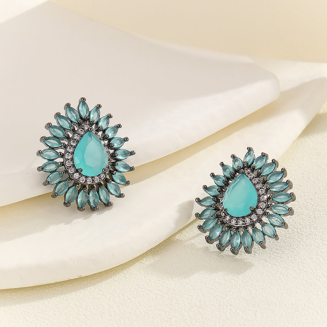 Striking Blossom Ferozi Earrings - Reet Pehal