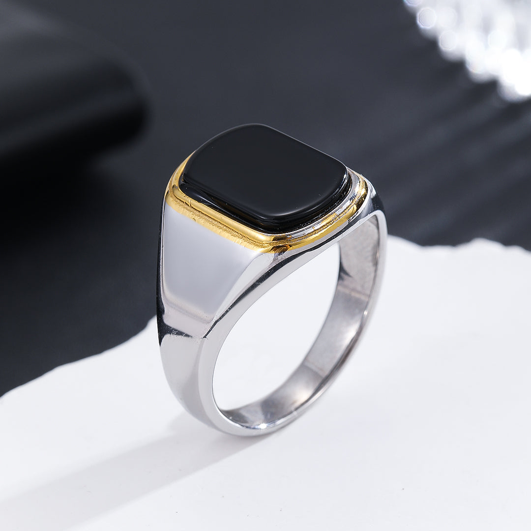 Radiant Black Statement Ring