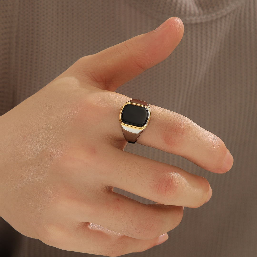 Radiant Black Statement Ring