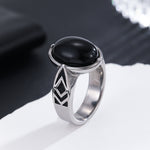 Load image into Gallery viewer, Stunning Geometric Eclipse Onyx Ring
