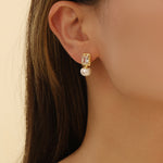 Load image into Gallery viewer, Vintage Elegance Crystal Pearl Earrings - Reet Pehal
