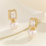 Load image into Gallery viewer, Vintage Elegance Crystal Pearl Earrings - Reet Pehal
