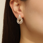 Load image into Gallery viewer, Pretty Golden Paisley Shaped Earring - Reet Pehal
