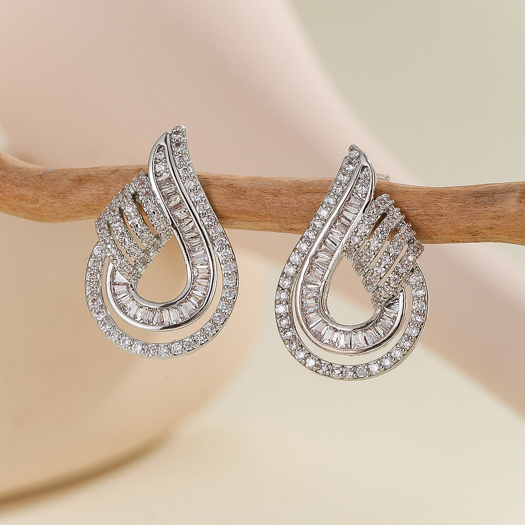 Exquisite Twinkle Twist Silver Earrings - Reet Pehal