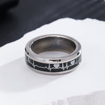 Load image into Gallery viewer, Metallic Silver Heartbeat Band
