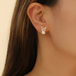 Load image into Gallery viewer, Crystal Butterfly Elegance Gold Earrings - Reet Pehal
