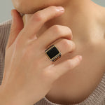 Load image into Gallery viewer, Imperial Onyx Signet Ring
