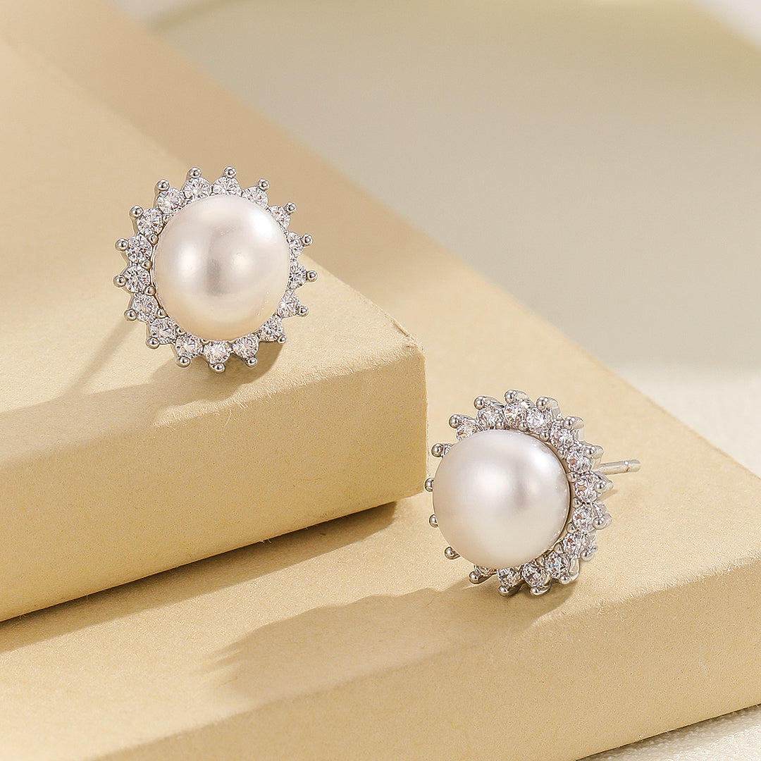 Classic Pearl Radiance Studs - Reet Pehal