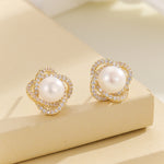 Load image into Gallery viewer, Haloed Radiance Pearl Earrings - Reet Pehal
