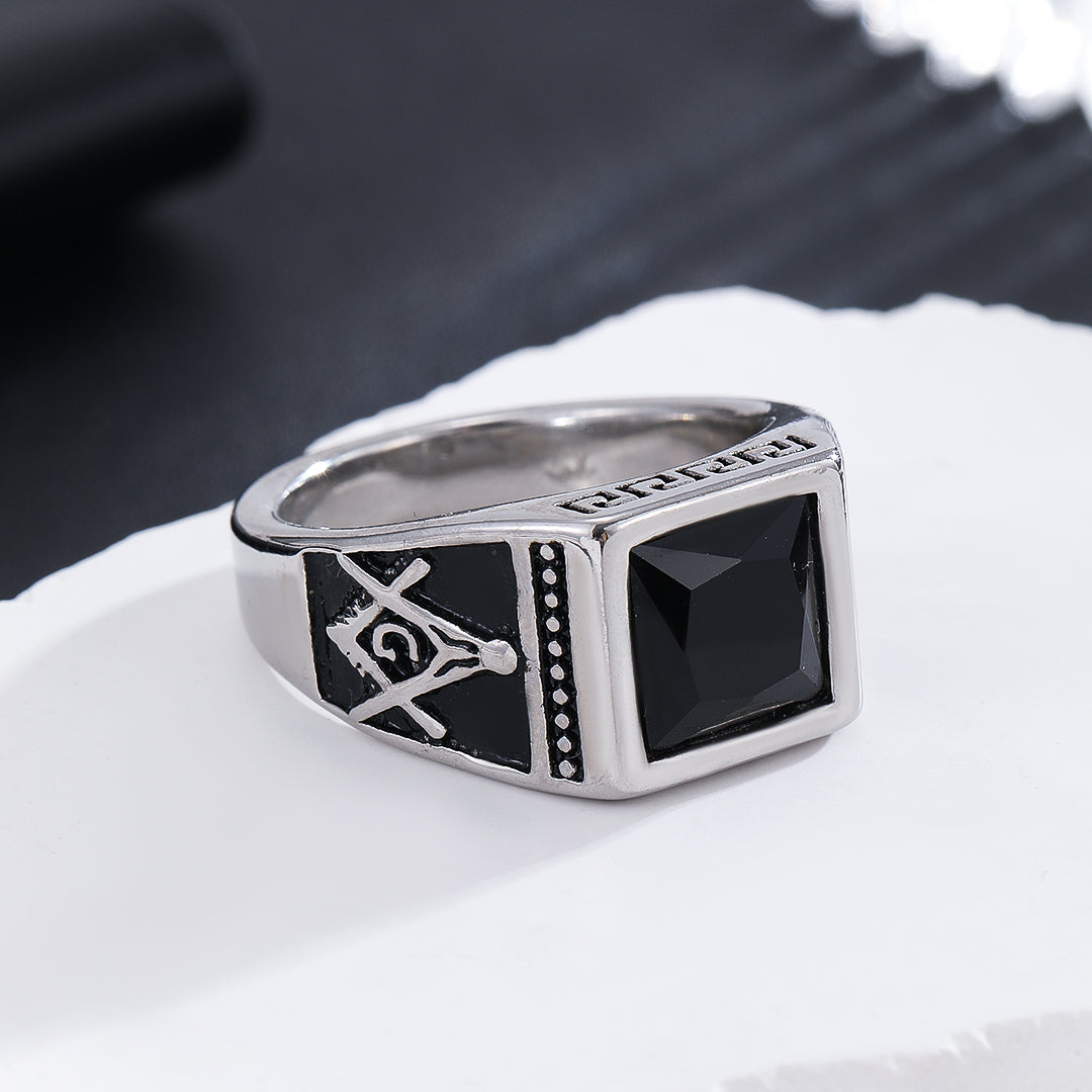 Antique Square Blackstone Legacy Ring