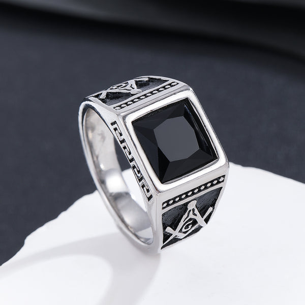 Antique Square Blackstone Legacy Ring