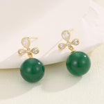 Load image into Gallery viewer, Stunning Green Pearl Radiance Earrings - Reet Pehal
