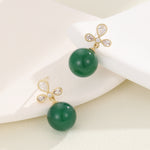 Load image into Gallery viewer, Stunning Green Pearl Radiance Earrings - Reet Pehal
