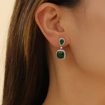 Load image into Gallery viewer, Glamorous Verde Serenade Drop Earrings - Reet Pehal
